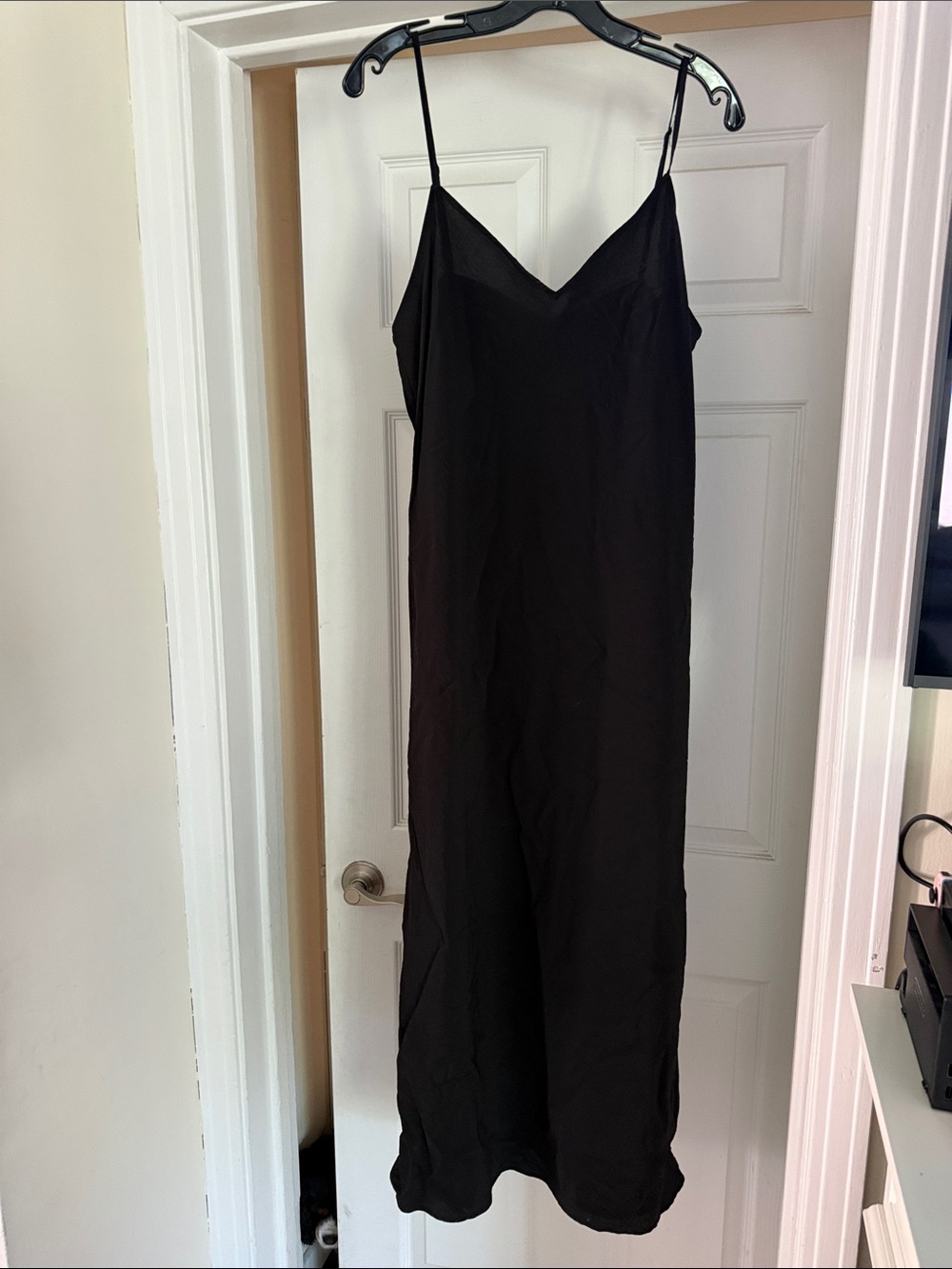 GAP Black Maxi Dress with Straps. Large. Tall.